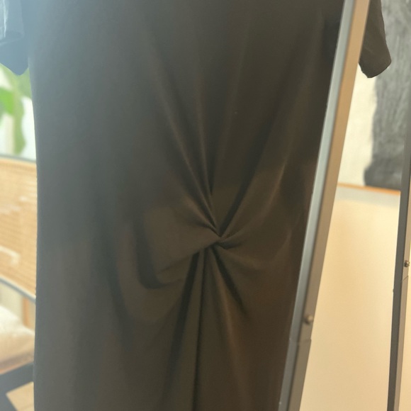Mossimo Black Draped Shift Dress with Ruching Detail - Picture 3 of 3